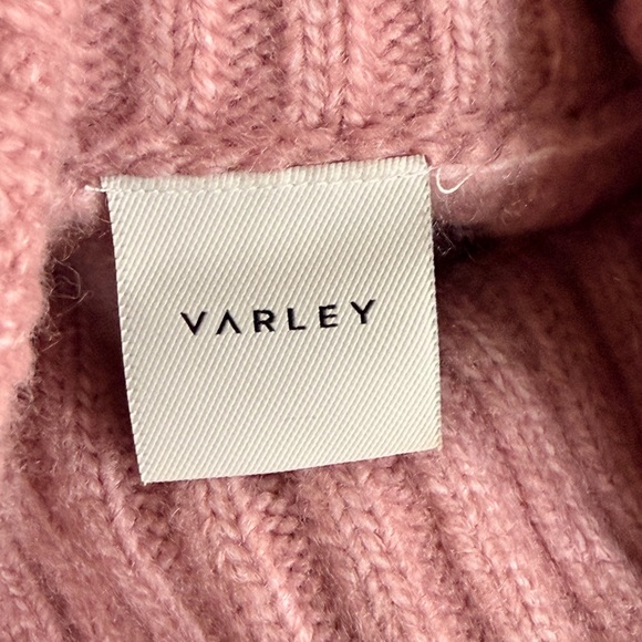 Varley Pointelle Turtleneck Sweater - Dusty Rose - Picture 7 of 8